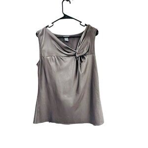 🍒 2/$20 🍒 Ann Taylor Business Casual Pewter Brown Tank Top sz M